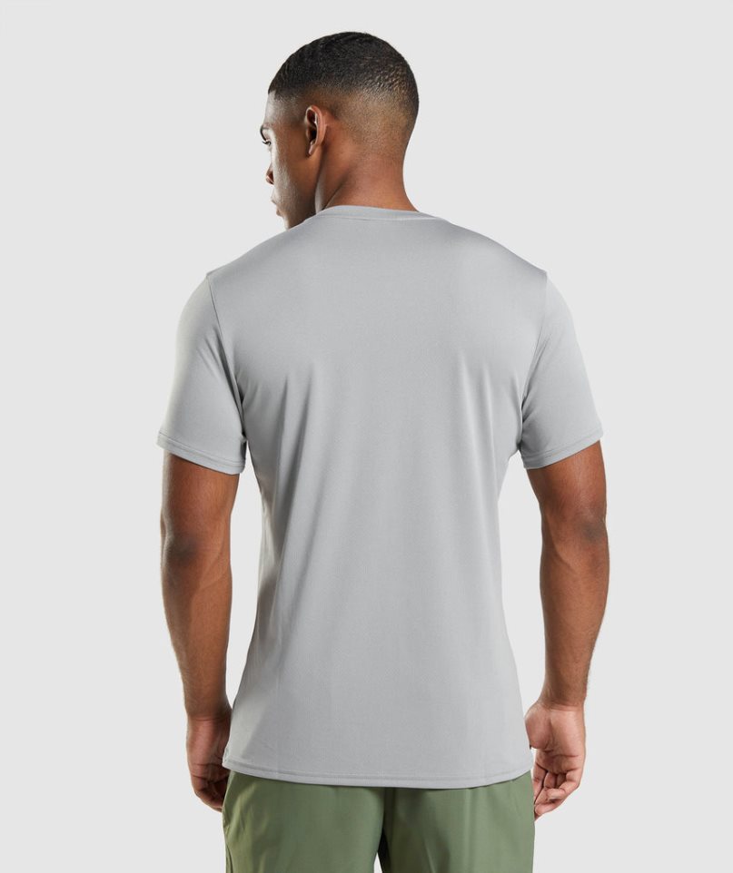 Men's Gymshark Arrival T-Shirts Light Grey | NZ 7OSZQY